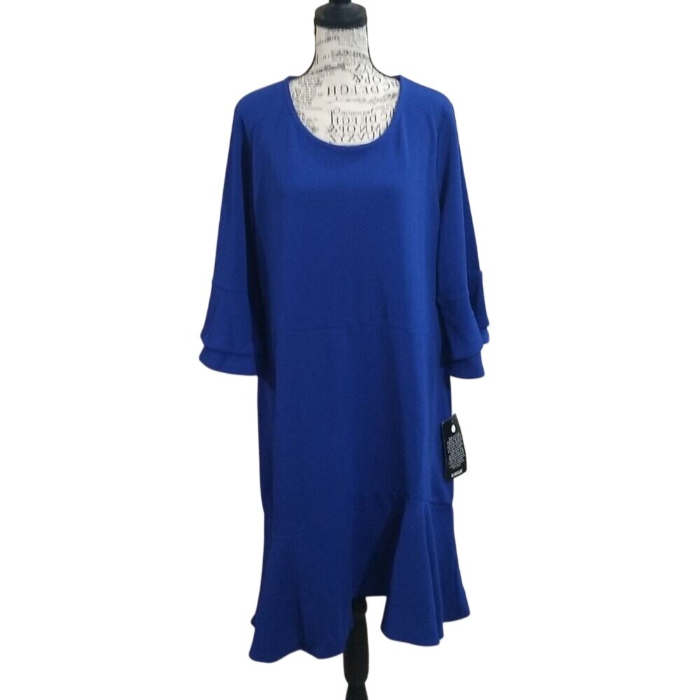 AVENUE bell sleeve ruffled dress plus size 20 NEW